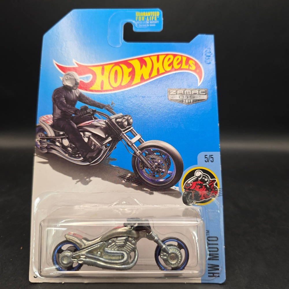 Hot Wheels Blast Lane Motorcycle Zamac 016 Silver HW Moto 5/5